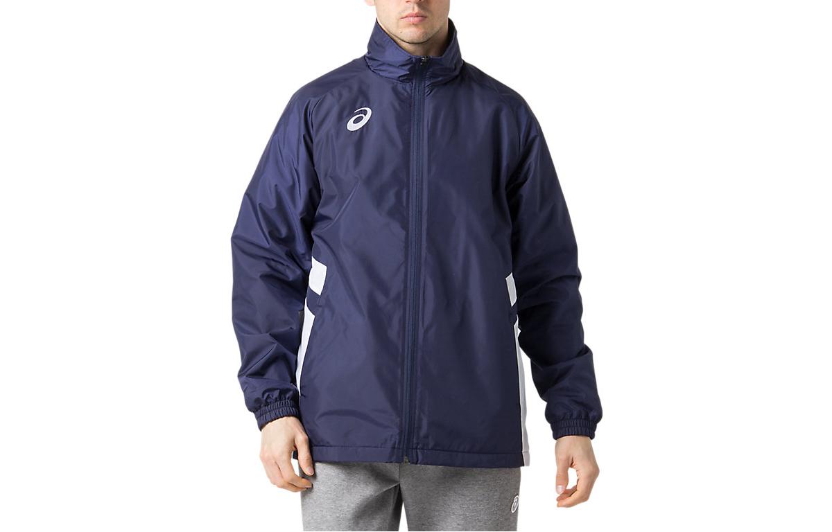 ASICS Logo Print Zip-Up Track Jacket Deep Blue 2063A072-401