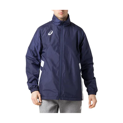 ASICS Logo Print Zip-Up Track Jacket Deep Blue 2063A072-401