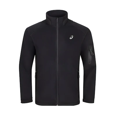 ASICS Logo Printed Colorblock Zip-Up Sports Jacket - Black 2031E443-001