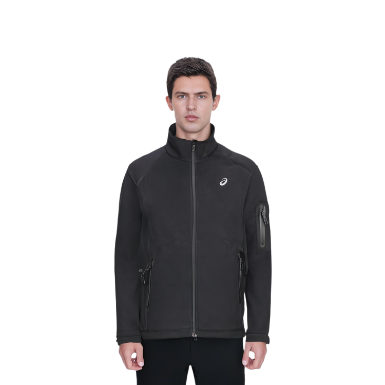 Purchase ASICS标志印花拼色拉链运动夹克 - 黑色 2031E443-001