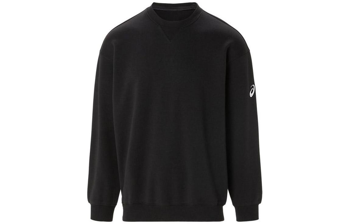ASICS Logo Printed Crewneck Pullover Sweatshirt Black 2063A321-001