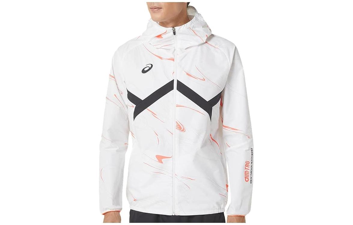 ASICS Logo Printed Long-Sleeve Hoodie Jacket Unisex White 2031D989-100