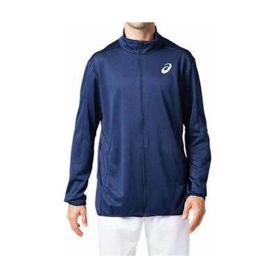ASICS Logo Slim Fit Navy Blue Zip-Up Track Jacket Long Sleeve 2091A176-400
