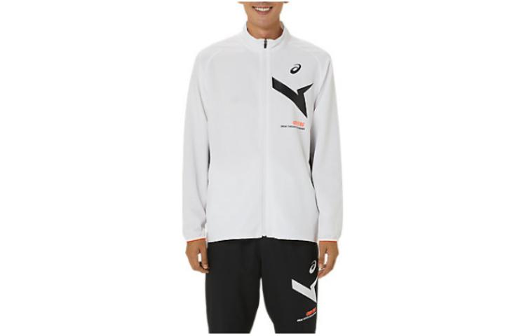 ASICS Logo Zip-Up Stand Collar Jacket Unisex White 2031E535-100