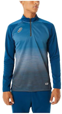ASICS Loose-Fit Logo Half-Zip Pullover Sweatshirt Blue 2101A176-401 Buy ASICS Loose-Fit Logo Half-Zip Pullover Sweatshirt Blue 2101A176-401