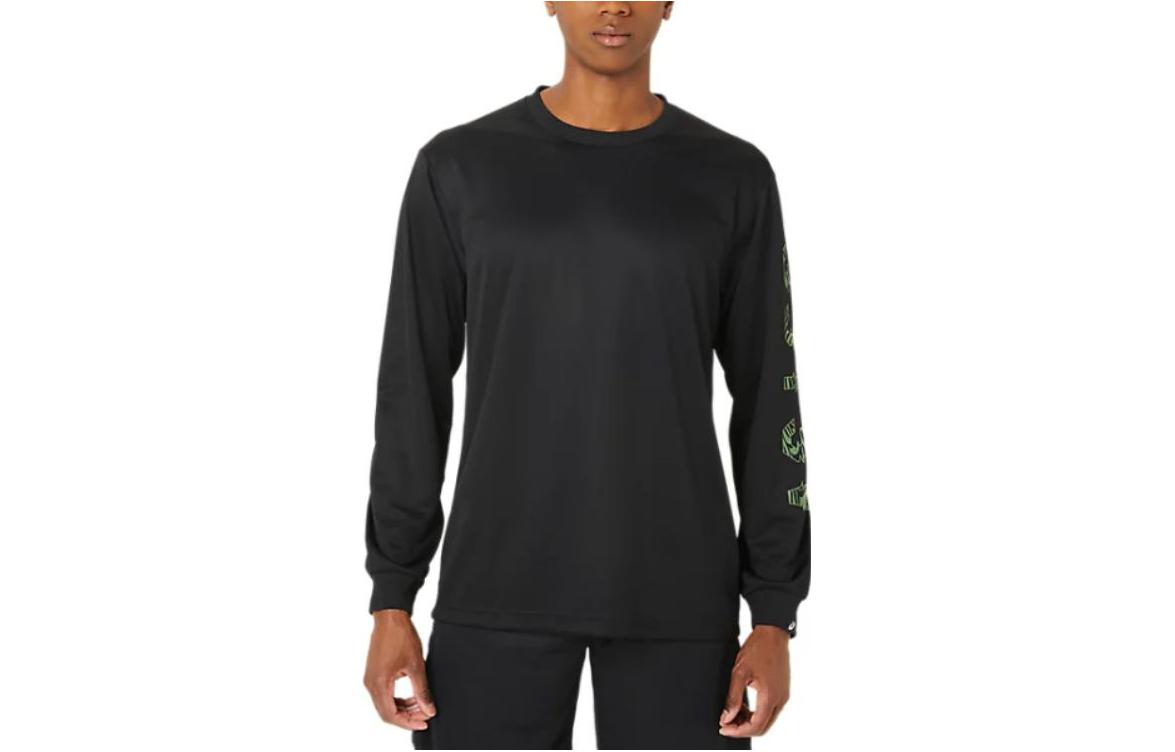 ASICS Loose Fit Crewneck Letter Printed Sweatshirt Black 2063A329-001