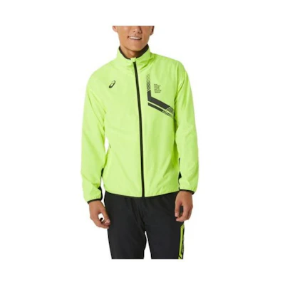 ASICS Loose Fit Graphic Print Zip Jacket Yellow 2031D590-750