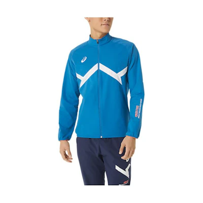 ASICS Loose Fit Printed Zip-Up Jacket Blue 2031D991-401