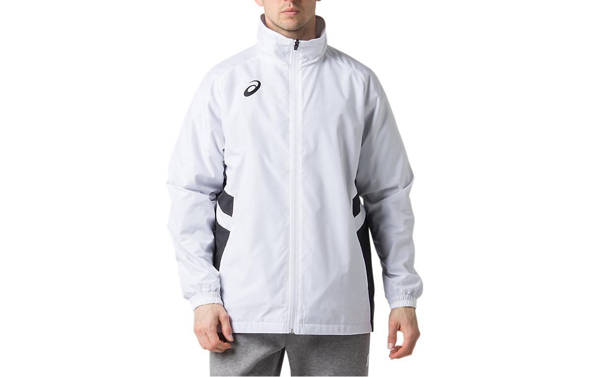 ASICS Loose Fit Printed Zip Jacket Unisex White 2063A072-100
