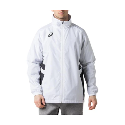 ASICS Loose Fit Printed Zip Jacket Unisex White 2063A072-100