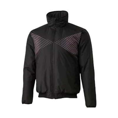 ASICS Loose Fit Stand Collar Zip-Up Striped Jacket - Black 2121A167-001