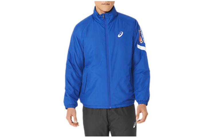 ASICS Loose Fit Zip-Up Jacket with Letter Print - Blue 2031E275-402