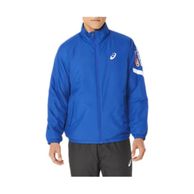 ASICS Loose Fit Zip-Up Jacket with Letter Print - Blue 2031E275-402