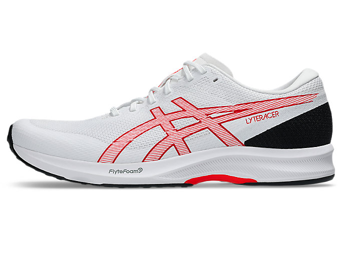 Cheap ASICS LYTERACER 6 ランニングシューズ ホワイト/フラッシュレッド 1011B971-102