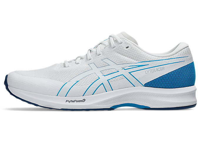 Cheap ASICS ライトレーサー 6 ワイド ランニングシューズ ホワイト/グレーブルー 1011B970-102