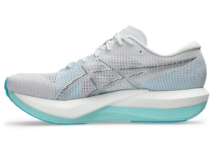 Shop ASICS Magic Speed 5 Wide Running Shoes White/Pure Silver 1013A184-101