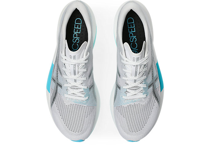 Details for ASICS Magic Speed 5 Wide Running Shoes White/Pure Silver 1013A184-101