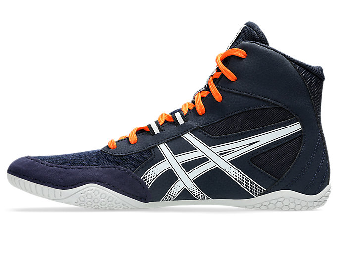 Shop ASICS Matcontrol 4摔跤鞋 午夜蓝/白 1081A069-400