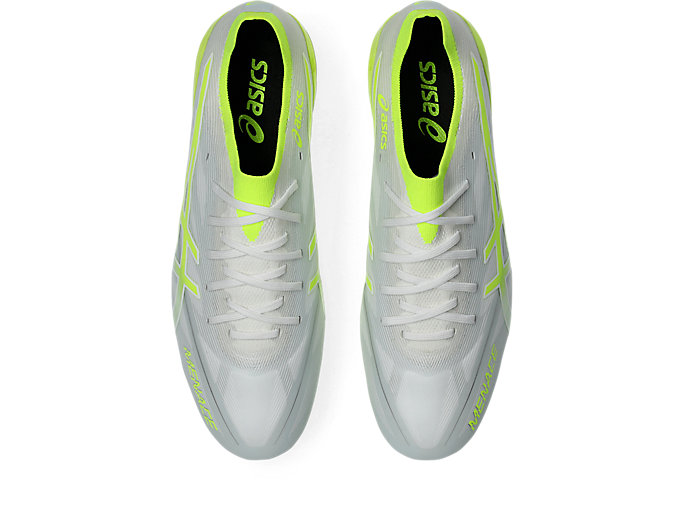 Details for Botas de Fútbol Híbridas ASICS Menace 5 Blanco/Amarillo Seguridad. 1111A272-103