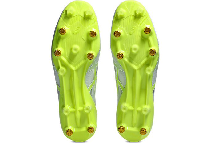 Sizing Botas de Fútbol Híbridas ASICS Menace 5 Blanco/Amarillo Seguridad. 1111A272-103