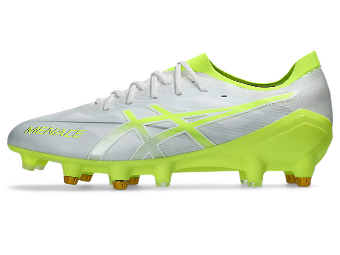Cheap Botas de Fútbol Híbridas ASICS Menace 5 Blanco/Amarillo Seguridad. 1111A272-103