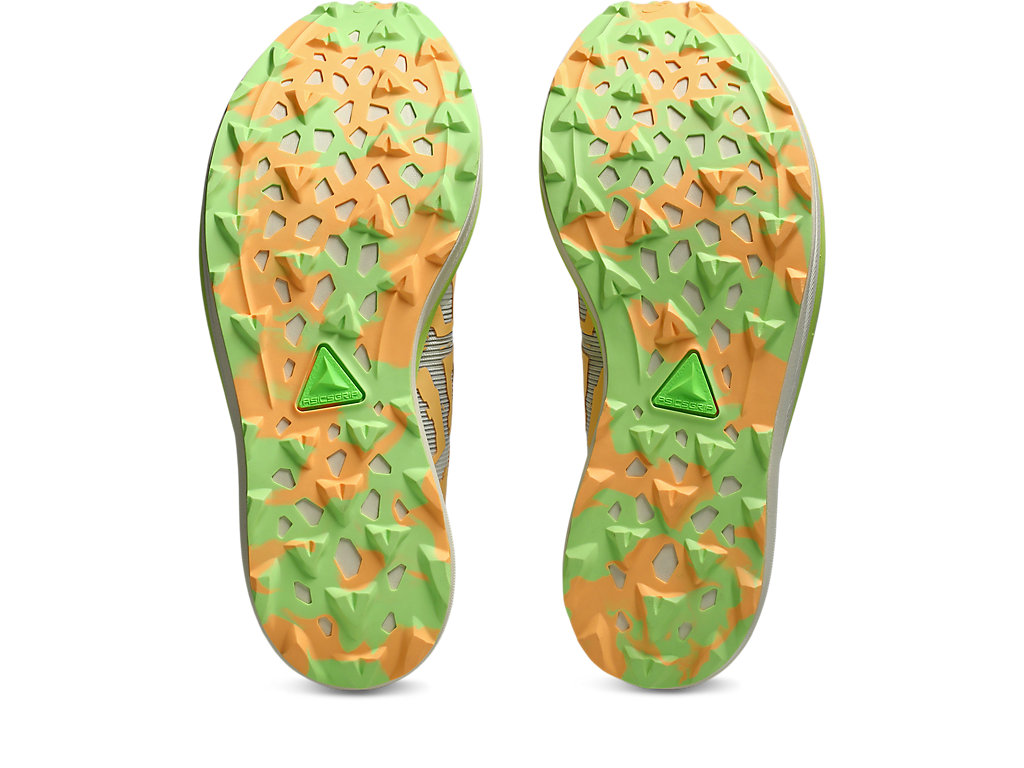 Sizing ASICS METAFUJI Sepatu Lari Trail Cream/Orange Glow 1013A141-100