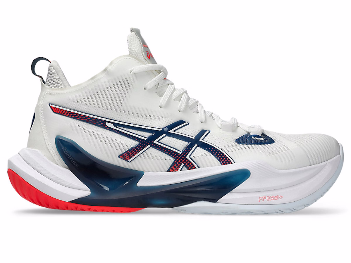 ASICS METARISE 2 Volleyball Shoes White/Mako Blue