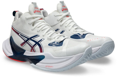 アシックス メタライズ 2 バレーボールシューズ ホワイト/マコブルー 1051A089-101 Order アシックス メタライズ 2 バレーボールシューズ ホワイト/マコブルー 1051A089-101