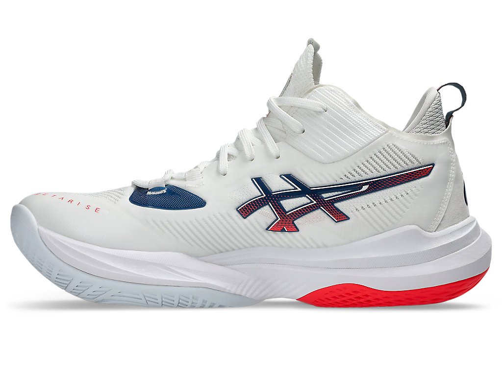 ASICS バレーボールシューズ メタライズ アシックス メタライズ 2 バレーボールシューズ ホワイト/マコブルー