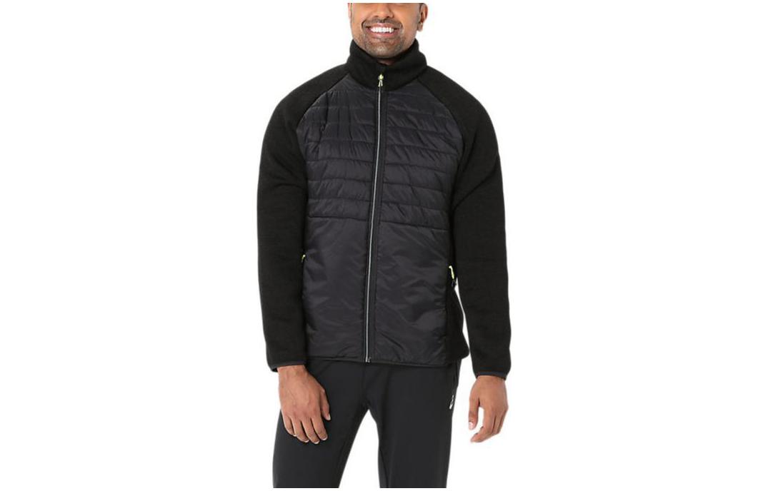 ASICS Mixer Jacket 20 Black Full-Zip Long-Sleeve Jacket 2011C886-026