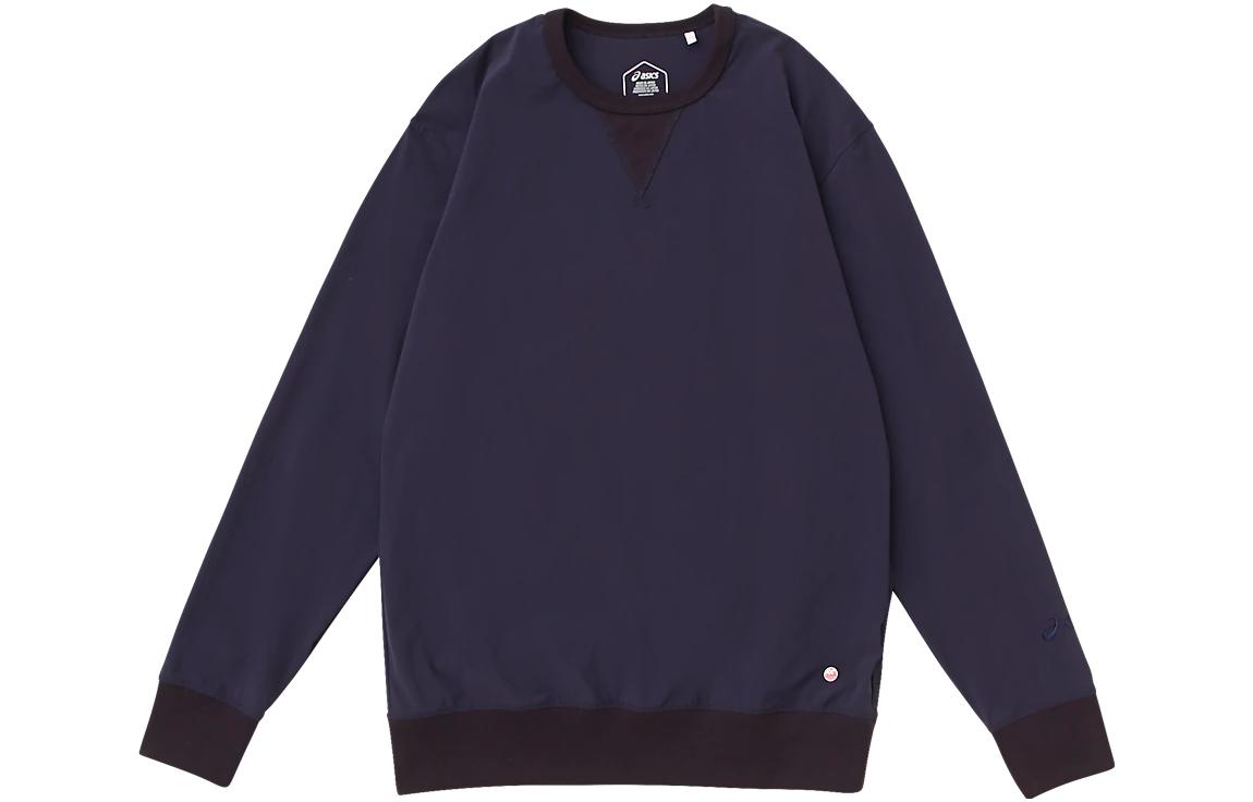 ASICS MJ Stretch Woven Pullover Sweatshirt Navy Blue Casual Top 2191A307-400