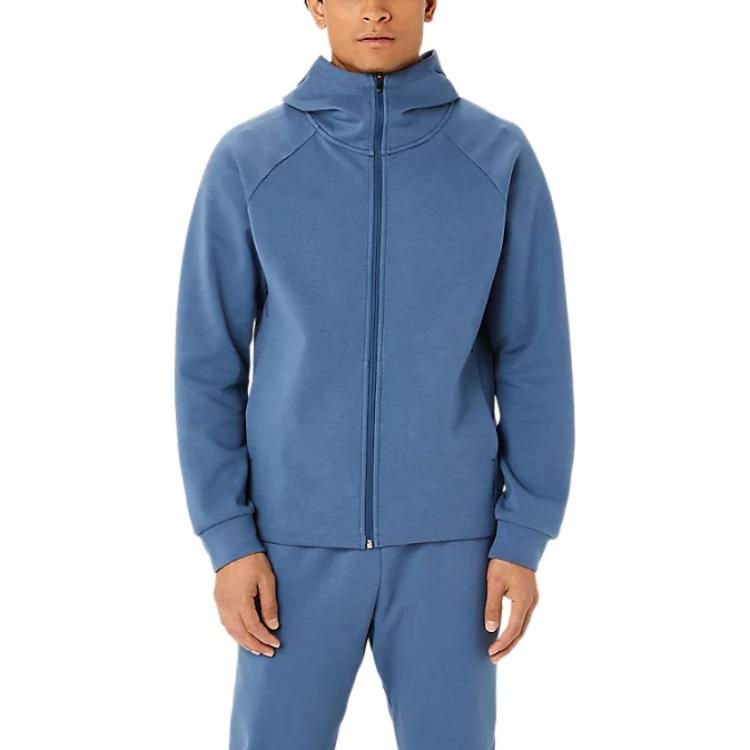 ASICS Mobility Retro Indigo Knit Hoodie Zip-Up Jacket 2031E458-412