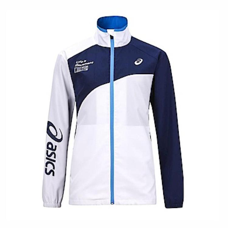 ASICS Moisture-Wicking Comfort Long-Sleeve Jacket Universal White 2033B663-100