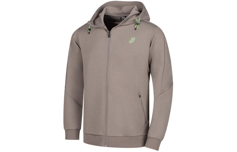 ASICS Moisture-Wicking Loose Fit Hooded Jacket Khaki Color 2031E670-250
