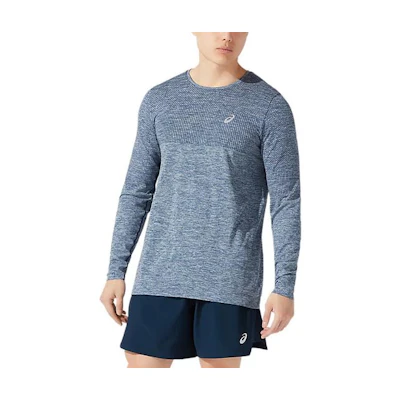 ASICS Multi-Color Logo Crewneck Sweatshirt Blue/Grey 2011A782-401