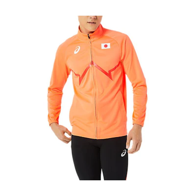 ASICS National Team ACTIBREEZE Breathable Comfort Track Jacket Orange Men 2093A144-601