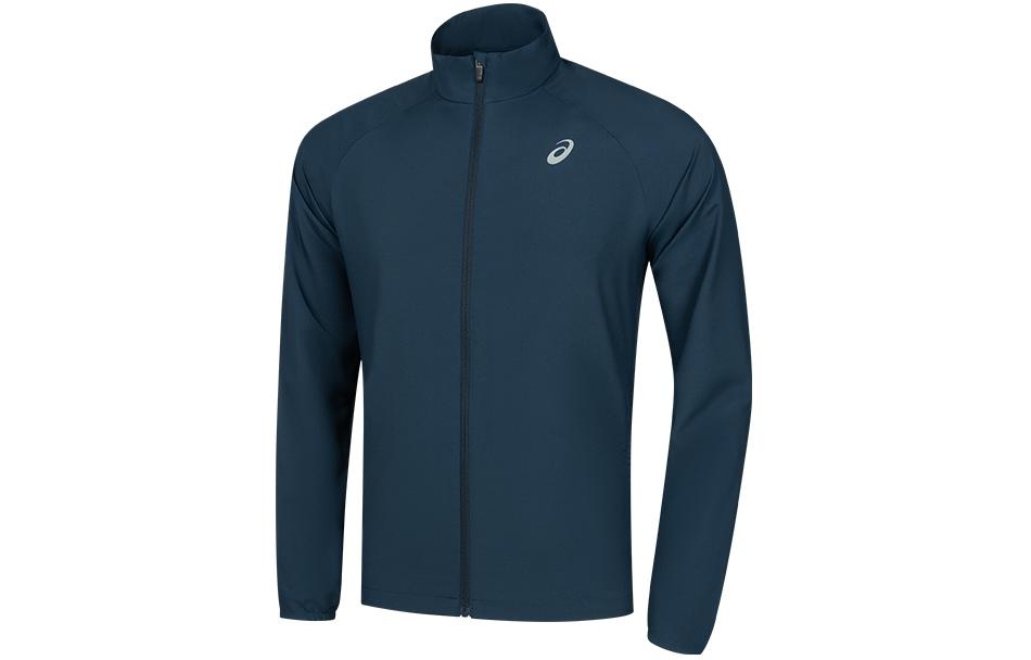 ASICS Navy Blue Comfort Sports Zip Jacket with Logo Design 2011D043-401