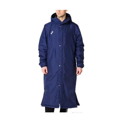 ASICS Navy Blue Long Hooded Logo Training Jacket 2031A904-400