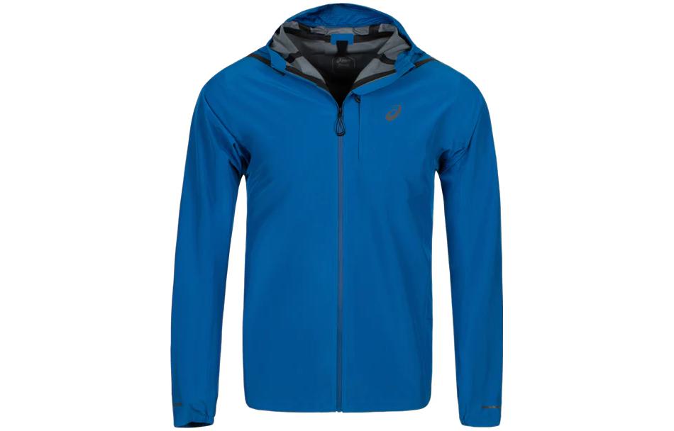ASICS Navy Blue Slim Fit Hooded Zip-Up Jacket 2011C287-400