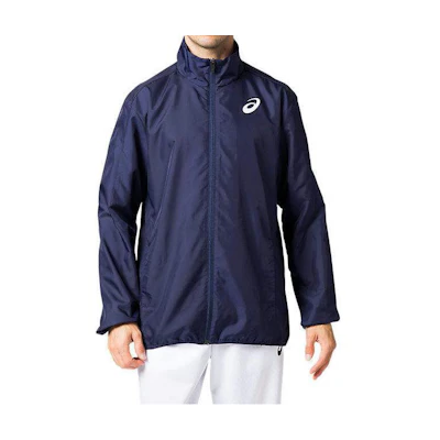 ASICS Navy Blue Solid Color Zip-Up Long-Sleeve Jacket 2091A165-400