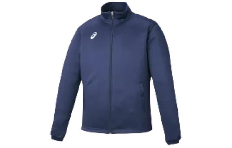ASICS Navy Blue Stand Collar Full-Zip Long Sleeve Jacket 2031D915-400