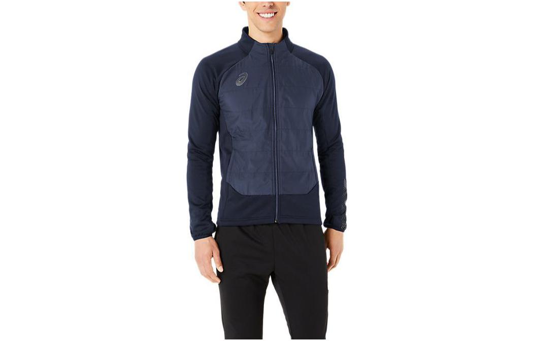 ASICS Navy Zip-Up Slim Fit Long-Sleeve Track Jacket 2101A244-405