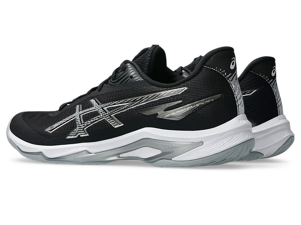 Lookbook ASICS Netburner Ballistic FF 4 Sepatu Court Hitam/Putih 1053A070-001