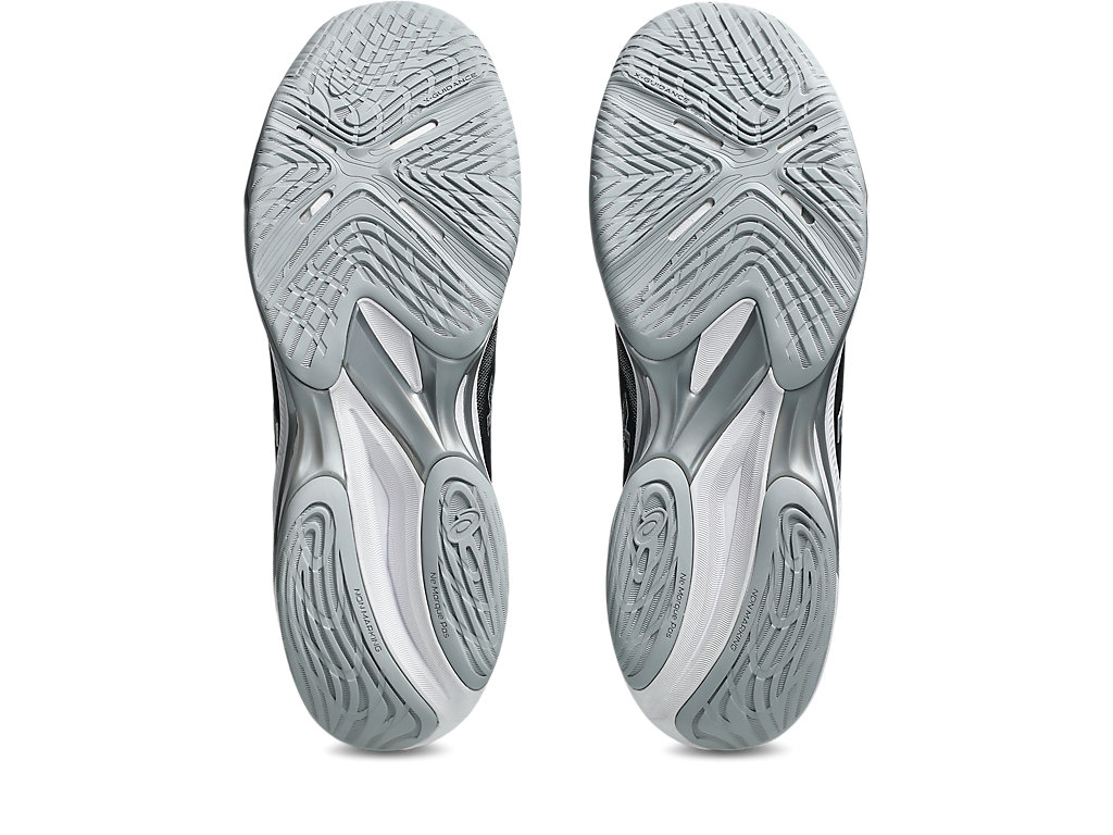 Sizing ASICS Netburner Ballistic FF 4 Sepatu Court Hitam/Putih 1053A070-001