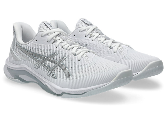 Order ASICS Netburner Ballistic FF 4 網球鞋 白色/純銀色 1053A070-105