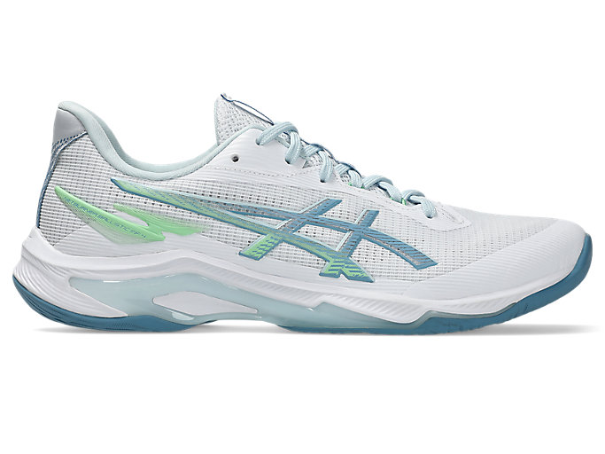 Asics Netburner Ballistic FF 4 Indoor Court Volleyball Shoes White/Saba Blue 1053A070-102