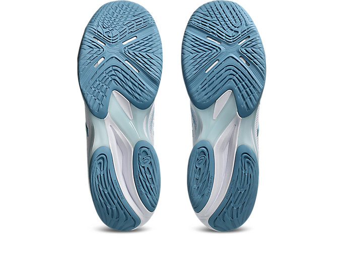 Sizing Asics Netburner Ballistic FF 4 排球鞋 白色/Saba 藍色室內球場鞋 1053A070-102