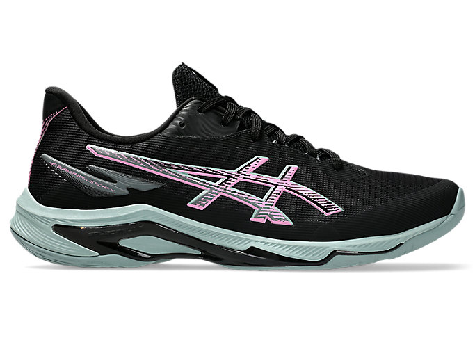 Cheap ASICS Netburner Ballistic FF 4 排球鞋 黑色/泡泡糖粉 1051A088-002