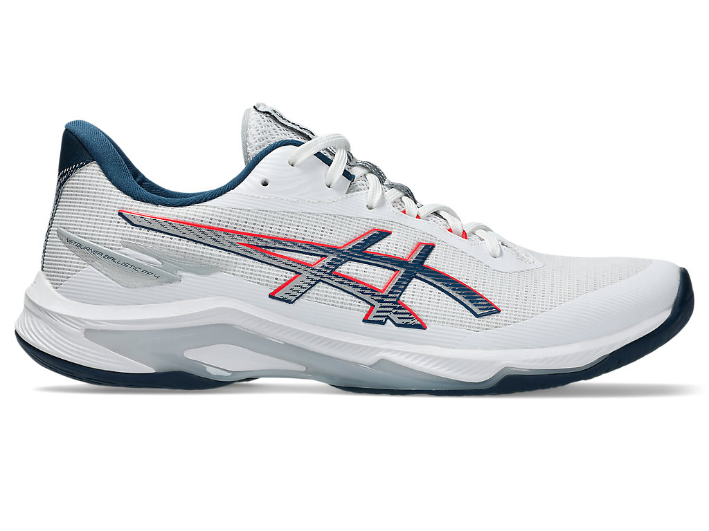 ASICS Netburner Ballistic FF 4 Volleyball Shoes White/Mako Blue 1053A070-101
