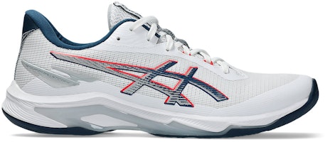ASICS Netburner Ballistic FF 4 Volleyball Shoes White/Mako Blue 1053A070-101 ASICS Netburner Ballistic FF 4 Volleyball Shoes White/Mako Blue 1053A070-101